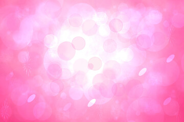 Abstract blurred vivid spring summer light delicate pastel pink white bokeh background texture with bright soft color circles and bokeh lights. Card concept. Beautiful backdrop illustration.