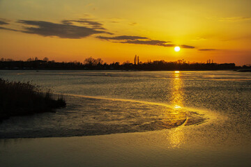 tramonto sulla laguna