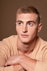 Obraz premium Portrait of handsome young man posing in studio