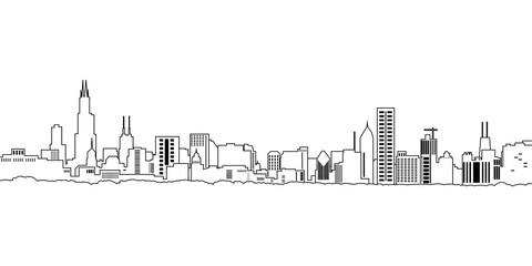 Fototapeta na wymiar City landscape, icon, vector illustration isolated on white background