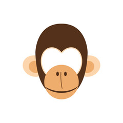 Be a monkey at the party. Mask. Vector illustration isolated on white background
