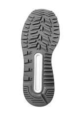 Gray sole of a boot on a white background