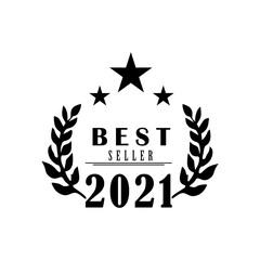 Best seller badge simple logo design. Best selling vector isolated