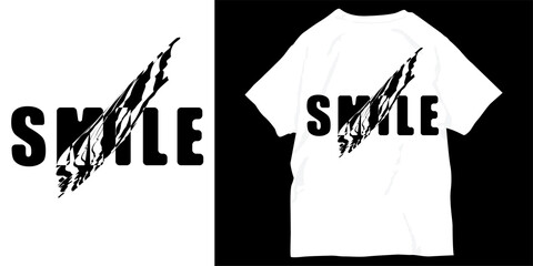 Smile short word or slogan for t shirt