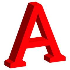 3d letter a