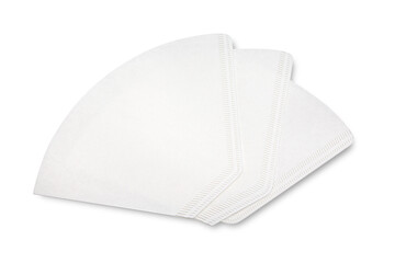coffee filters isolated on a white background - Powered by Adobe