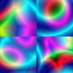 Neon lights art colorful abstract background