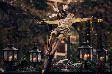 Santisimo Christ of Death. Christian Holy Week