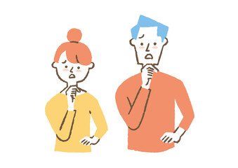 返事に困っている男女2人03