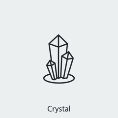 crystal icon vector sign symbol