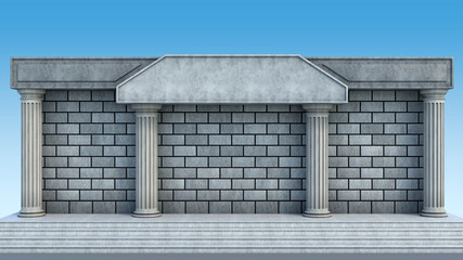Bank building 3d illustration