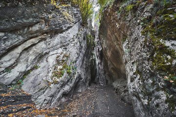 Fototapeta na wymiar Karadakh Gorge entrance in Dagestan, Russia
