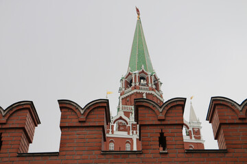 Fototapeta na wymiar Moscow, Russia February 2020, Red Square, pavers, tourists
