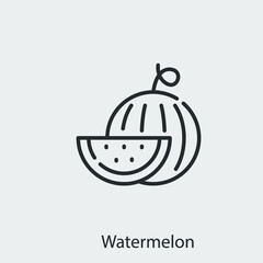 watermelon icon vector sign symbol