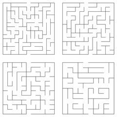 Maze, labyrinth puzzle game. Riddle, brain-teaser game concept (solvable)