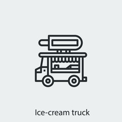 ice cream truck icon vector sign symbol