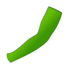 Green UV Protection Arm Sleeve Vector for Template