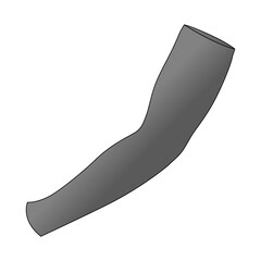 Blank Gray UV Protection Arm Sleeve For Template on White Background, Vector File.