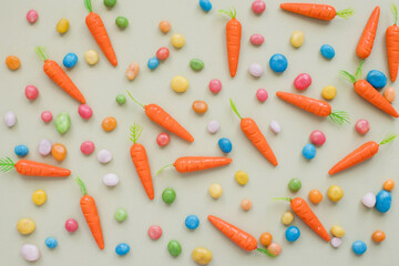 Bright colorful carrot pattern background