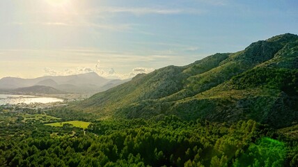 Stunning afternoon at the mountains of north o Mallorca in the Balearic islands