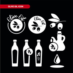 Vector image. Olive oil icon.