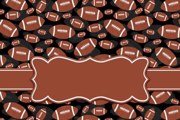 Illustration football material pattern background with banner