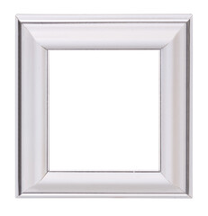 Wooden frame for paintings, mirrors or photo isolated on white background. Design element with clipping path