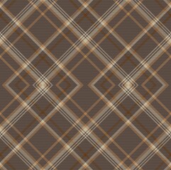 Brown Argyle Plaid Tartan textured Seamless Pattern Design