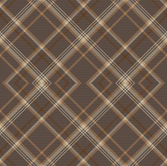 Brown Argyle Plaid Tartan textured Seamless Pattern Design