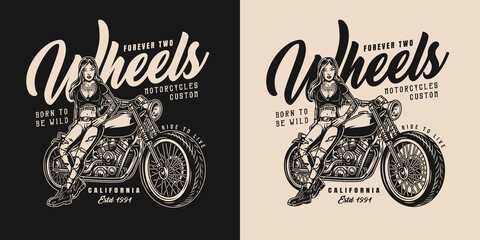 Custom motorcycle vintage label © DGIM studio