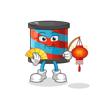 recommend clip art: barber shop Chinese with lanterns illustration. character vector