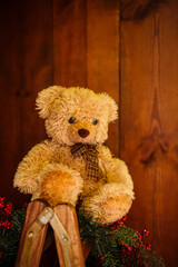 teddy bear with a bouquet