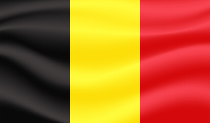 Belgium grunge, old, scratched style flag