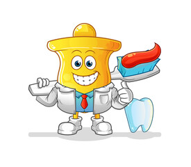 bell dentist illustration. character vector