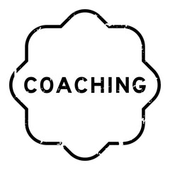 Grunge black coaching word rubber seal stamp on white background