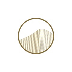 desert logo design with line illustration