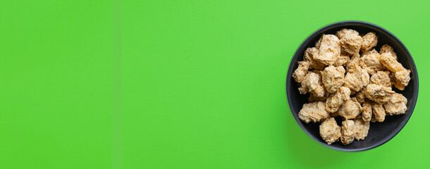 seitan soy meat raw pieces ready to cook snack healthy meal vegan or vegetarian food background image copy space 