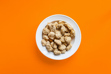 seitan soy meat raw pieces ready to cook snack healthy meal vegan or vegetarian food background image copy space 