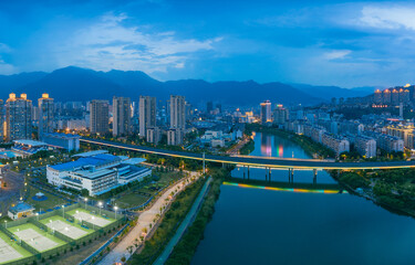 Fototapeta na wymiar Aerial photography of Ningde bridge in Fujian Province