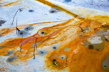 Powerful abstract image  of contaminated, toxic water stream
