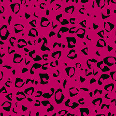 seamless vector pattern in the form of a leopard print on a red background