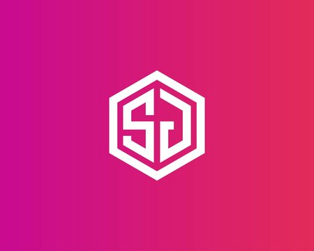 SJ JS letter logo design vector template
