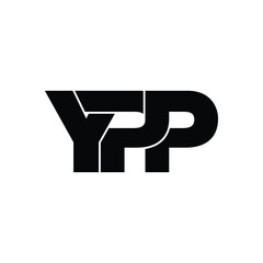 YPP letter monogram logo design vector