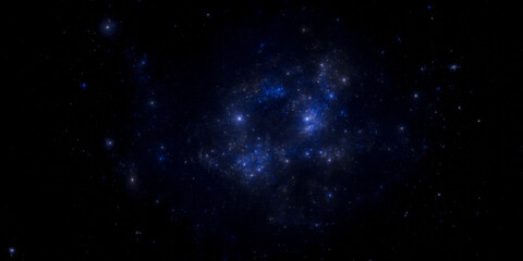 Banner Star field background . Starry outer space background texture . Colorful Starry Night Sky Outer Space background. 3D illustration