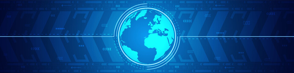 Abstract Global Technology, digital arrow movement background