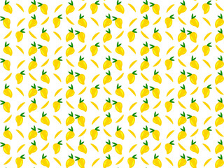 Mango pattern wallpaper. Vector seamless pattern.