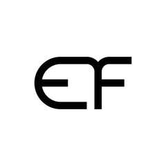 EF letter logo design vector