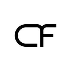 CF letter logo design vector