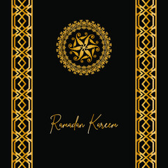 ramadan kareem card vector background	