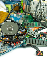 electronics and computer waste for disposal or recycling
